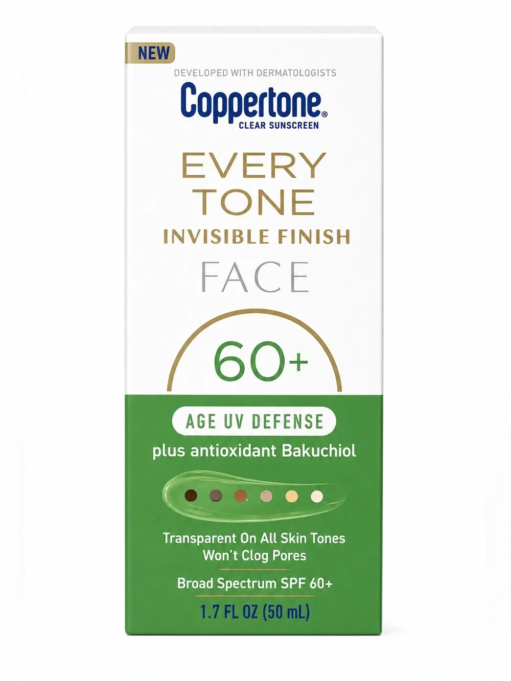 Coppertone Every Tone Invisible Finish Face SPF 60+